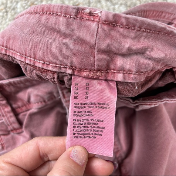 American Eagle Outfitters Extreme Flex Chino Shorts Red Mens Size 33 - Picture 6 of 11